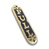 brass push pull door sign combo set pair plate plates