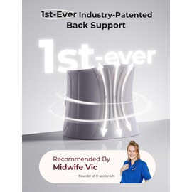 Momcozy Ergowrap Postpartum Belly Band, 3D Abdomen Lifting & Ergonomic Back Support Abdominal Binder, Seamless & Invisible Wrap Shapewear for Postpartum C-Section Recovery, Daily Wear, Exercise