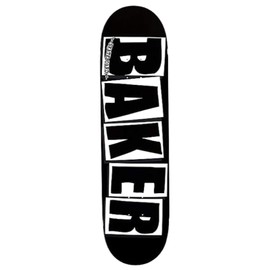 Baker Skateboard Deck(Black/White Logo,8.25")