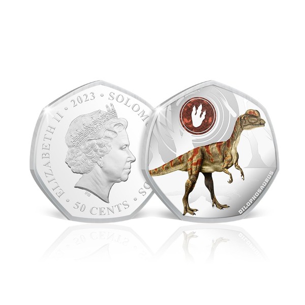 The Koin Club Age of Dinosaurs 2023 Shaped Silver Colour