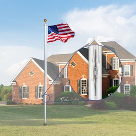 NQ Flag Pole Cleat Hook -6 Inch Zinc Alloy Blind Cord Cleat with Mounting Screws（Pack of 2, Silver