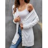 Halife Womens Cardigan Knit Solid Color Long Sleeve Open Front