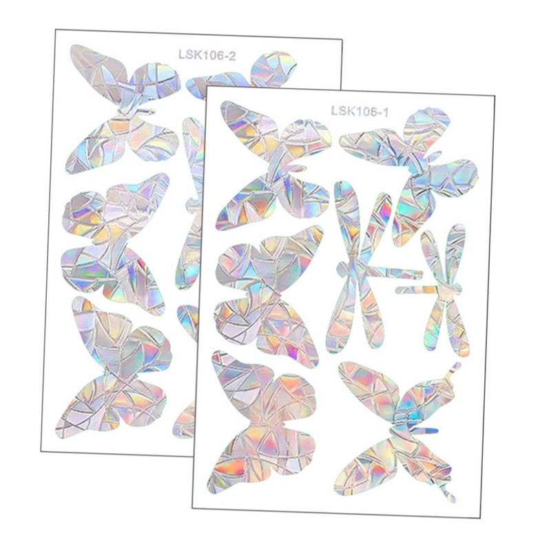 ABOOFAN 2 Sets Window Clings for Bird Strike DIY Butterfly