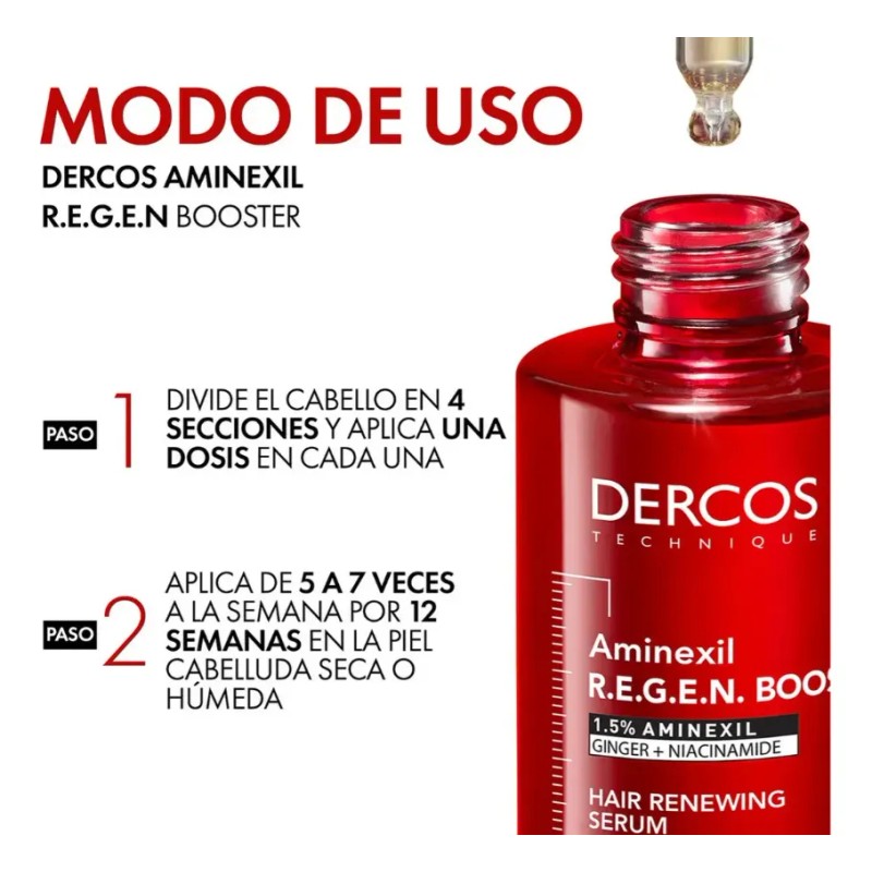 Sérum Regenerador Capilar Dercos Aminexil Booster 90ml Vichy