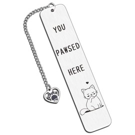 Cat Bookmark, Funny Bookmark for Book Lover, Cute Bookmark for Girls, Cat Lover Gifts for Her Him, Bookish Gift for Bookworm, Book Club Gift in Bulk, Book Marks for Reading Women, Booktok Gifts