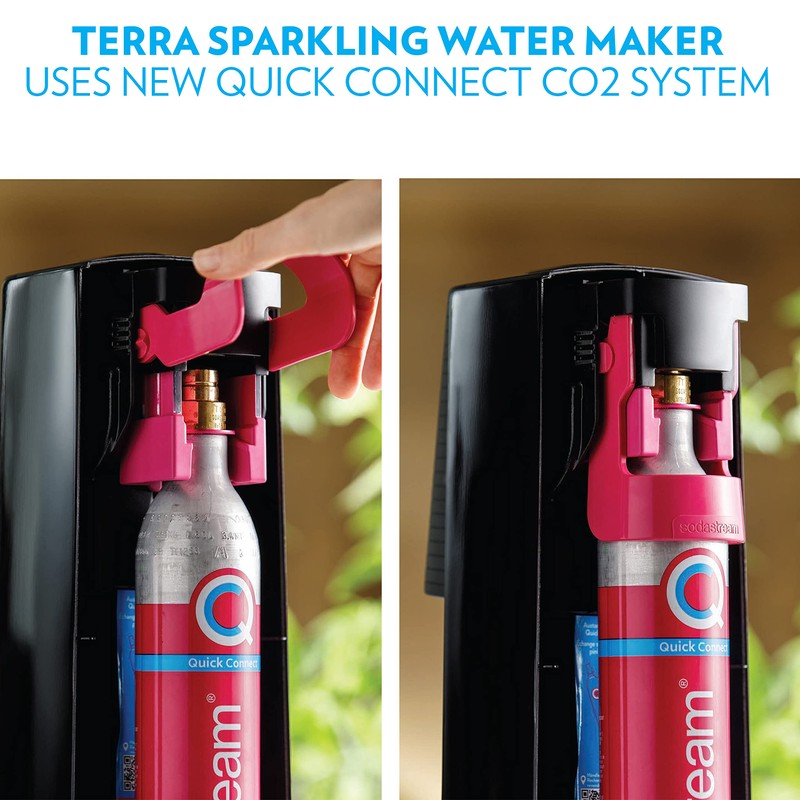 SodaStream Terra Sparkling Water Maker (Misty Blue) with CO2 and