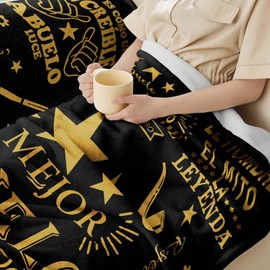 Abuelo Gifts in Spanish, Regalo para Abuelo, El Mejor Abuelo Del Mundo, Regalos para Abuelo Dia Del Padre, Gifts for Abuelo, Abuelo Gifts from Grandchildren, Abuelo Throw Blanket 60"x50"