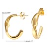 JINHUI Thin Twisted Gold Hoop Earrings for Women, 18k Gold