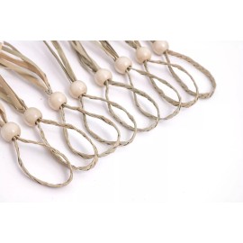 MyanmarMakers 10 Woven Handmade Natural Water Hyacinth Napkin Rings Holders Rattan Seagrass