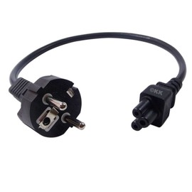 Power cable Schuko Plug Type E/F Straight To Clover Leaf C5). 50 cm
