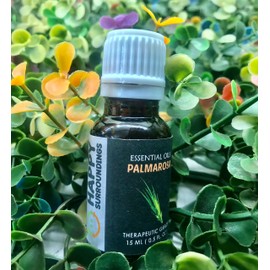 HAPPY SURROUNDINGS Palmarosa Essential Oils ~ Pure Natural Aromatherapy Massage Oil - Therapeutic Grade - 100% Natural Incense - Pure essential oil (100ml)