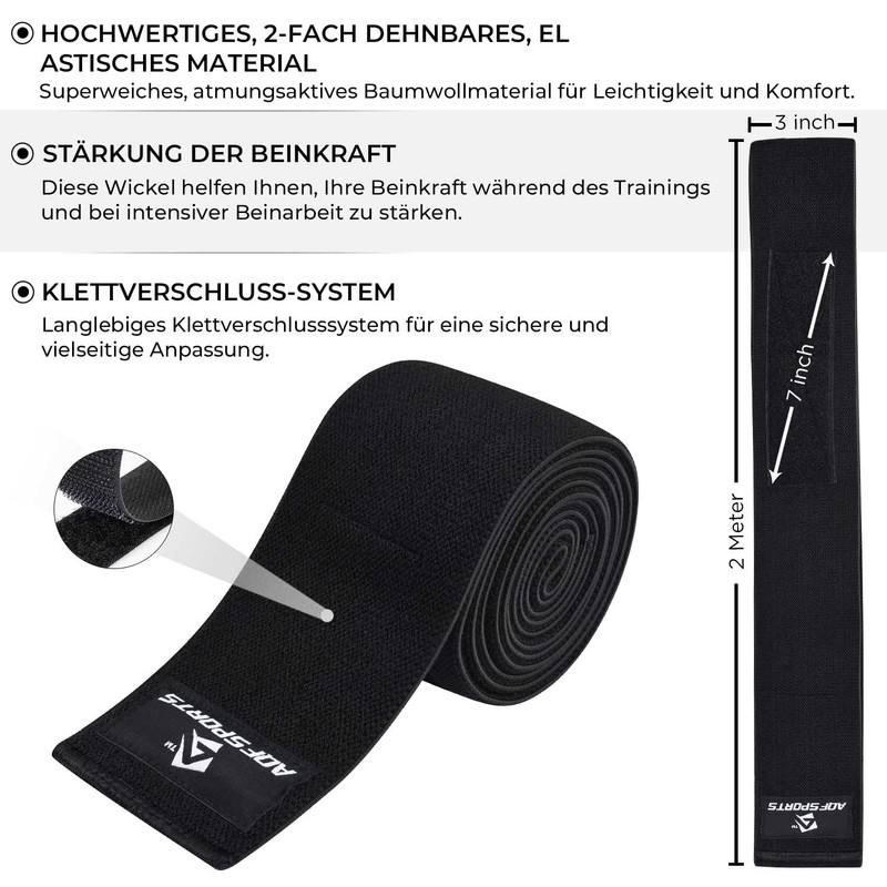 AQF Knee Wraps Weight Lifting Bandage Straps Guard Pads Powerlifting