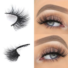 Arison Lashes False Eyelashes Natural Look Reusable 3D Pure Handmade for Make-Up Eyelash Extension Easy Create a Glamorous Look Evelyn