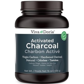 Viva Doria Virgin Activated Charcoal Powder, Hardwood Derived, Food Grade, 16 Oz (1 Pound)