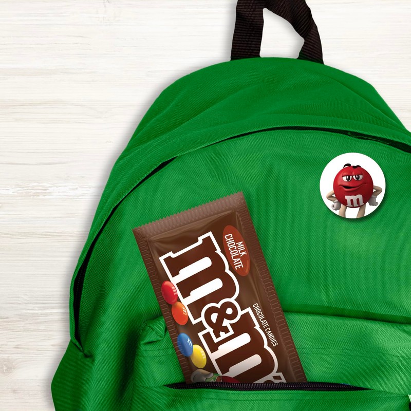 M&M'S Milk Chocolate Candy, Full Size 1.69 oz Bag, Pack
