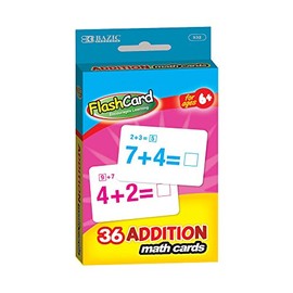 BAZIC Addition Flash Cards (36/Pack)