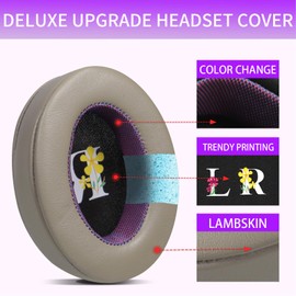 Jomwag Sheepskin Replacement Earpads for Sony WH-1000XM4 - Gold/Purple - Comfortable & Durable