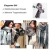 Women Tartan Scarf - Winter Long Scarves Plaid Warm Wraps