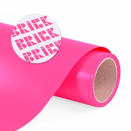Siser Brick 600 vinilo de transferencia de calor, hoja de 20 x 12 pulgadas (rosa fluorescente) - Compatible con Siser Romeo/Juliet y otros cortadores profesionales o artesanales - 3D HTV - Certificado CPSIA