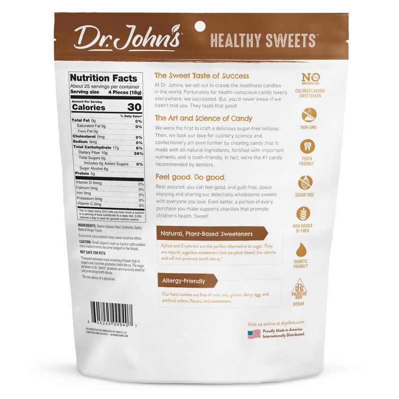 Dr. John’s Sugar Free Candy, Healthy Hard Candy with Zero