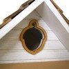 8.75" X 6" 7.5" Squirrel Cottage Birdhouse White 7.5"x8.75"x6" Deck