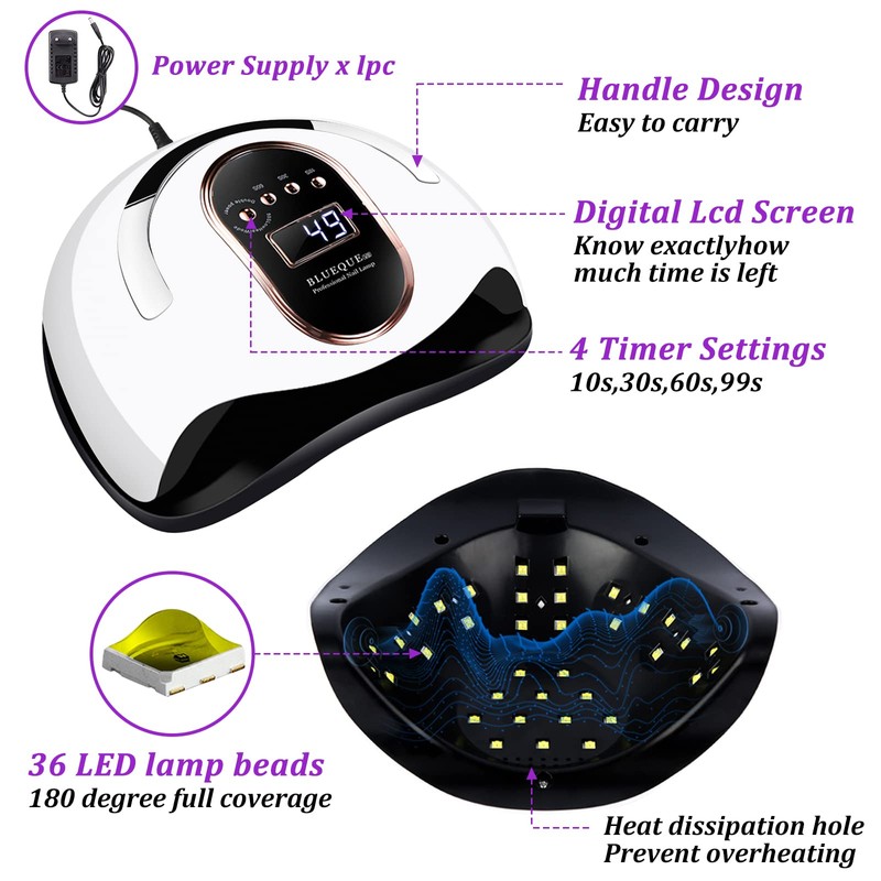 JOTOL 168 W Nail Dryer, Lamp for Gel Nails with