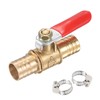 sourcing map Brass Air Ball Valve Shut Off Switch 12mm