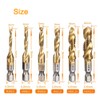 Eyech 6Pcs Titanium Combination Drill and Tap Bit Set, Metric