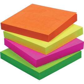 CENTRUM 76 x 76 mm Stick Note - Neon (Pack of 100 Sheets)