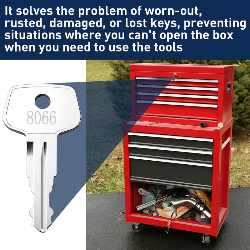 8066 Toolbox keys for Sears, Kobalt, Husky, Precision Cut Tool