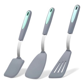 3 Espátulas De Cocina Resistentes Al Calor Para Utensilios D Color Gris Claro