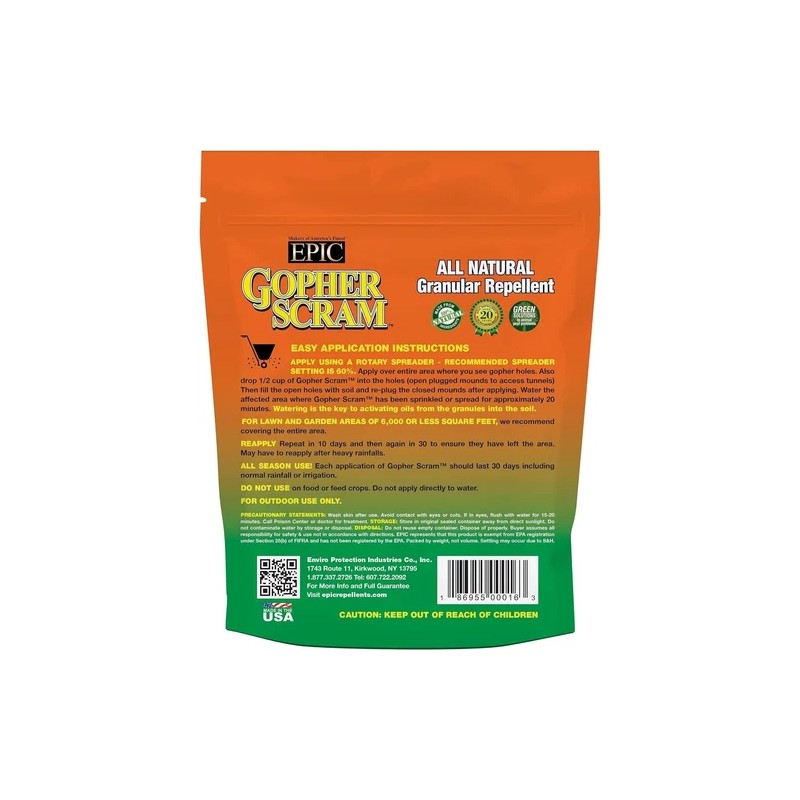 Enviro Protection Industries 130010 Gopher Scram All Natural, Animal, People...