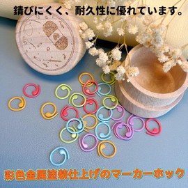 DELUXEFOX Knitting Markers, Set of 30, Tier Markers, DIY Knitting Tools, Knitting Markers, Knitting Tools, Marker Holder, Durable Knitting Tool Set, Colorful Crocheting, Shows Stitch Position and