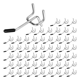 NISHZHU Pegboard Hooks 55 Pack 2 Inches, Peg Board Hooks for Hanging, Fit 1/4inch Peg Board Accessories for Garage