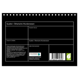 Quallen • Ätherische Wunderwesen (Tischkalender 2026 DIN A5 quer), CALVENDO Monatskalender: Faszinierent schöne Lebensformen der Medusen (CALVENDO Tiere)