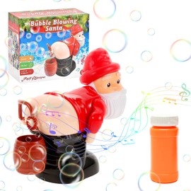 Christmas Funny Bubble Blowing Santa, Automatic Fart Bubble Blower,Santa Bubble Machine For Kids, Electric Blowing Bubble Toy With Light And Music,for Kids Funny Santa Bubble Maker Gift for Boys Girls