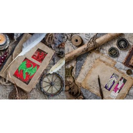 Medieval Dragons 4-Pack Screen Printed Stickers Sam Kressin Art