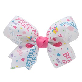 HAIRBOWS.COM Lazo De Pelo De Grogrén Para Niña Con Nudo Central, Para Todas Las Edades Y Tipos De Cabello, 15 Cm, Cumpleañera 2