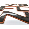 Black Orange Outline 3D Raised Domed Poly Coated Tailgate Letters