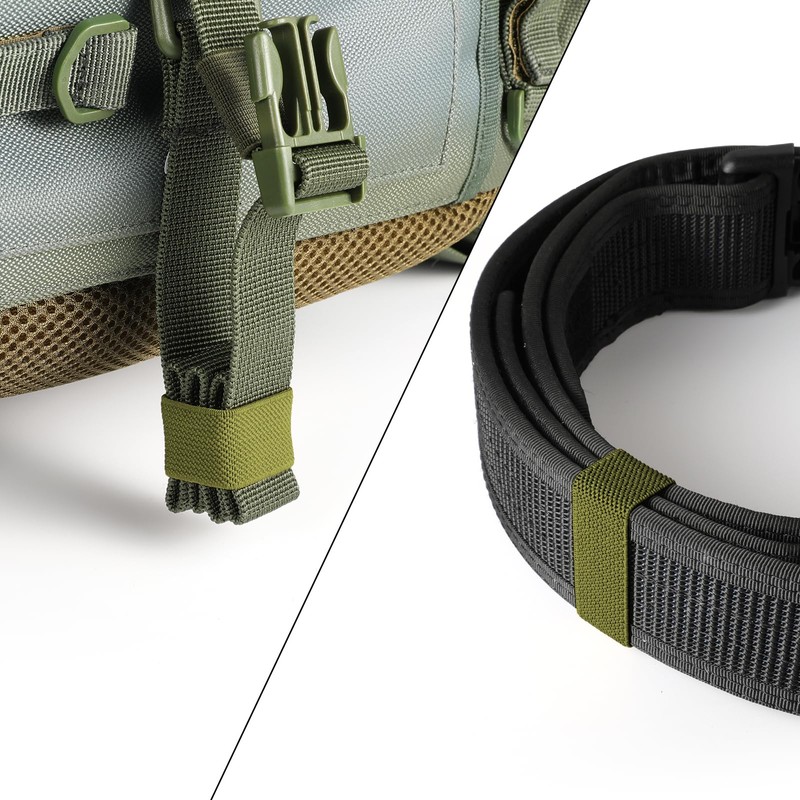 FRTKK 10 Pcs Elastic Belt Keepers Strap Organizers Web Belt