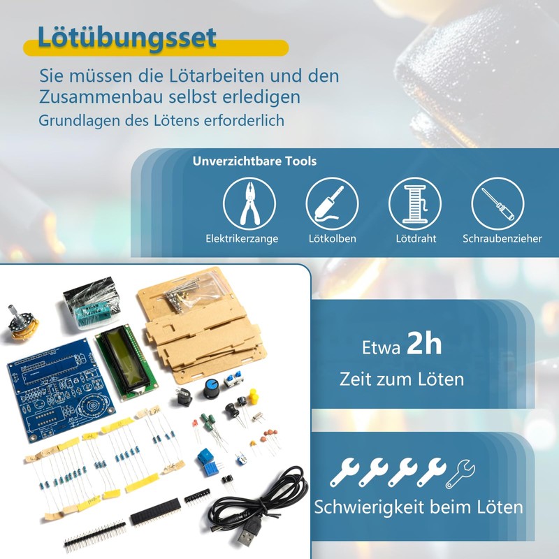 EIELE Soldering Exercise Set, Multifunctional Capacity Meter, Measuring Frequencies, Excellent