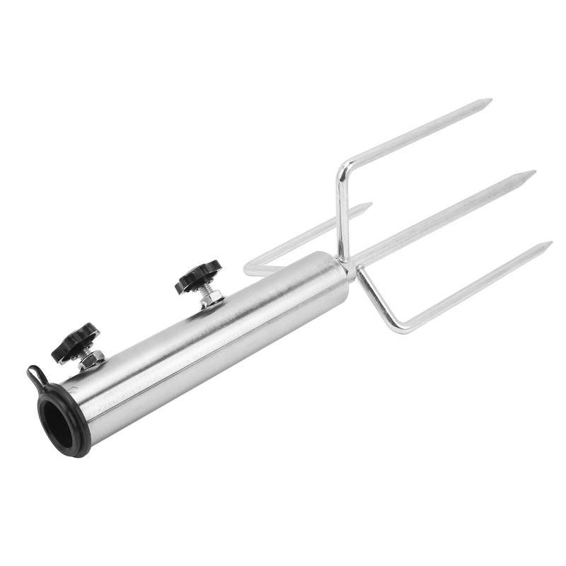 Steel Garden Parasol Spike Inground Umbrella Holder with 4 Prong
