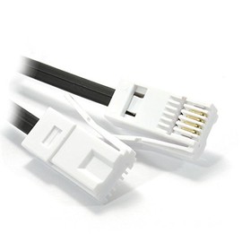 kenable BT 4 Wire 431A Plug to 4 Wire Male Plug Telephone Cable Lead 2m Black