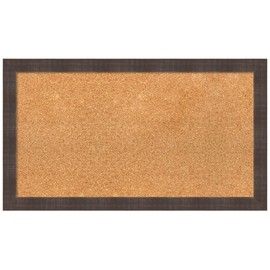 Amanti Art Natural Cork Board for Wall, 16x28 Vision Board with Brown Frame, Medium Corkboard Office Decor for Home Organization, Country Rustic Corkboard Pinboard to Display Items for Home