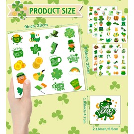 St Patricks Day Tattoos, St Patricks Day Accessories, 120Pcs Temporary Tattoos, Shamrock Temporary Tattoo, Shamrock Irish Party Favors Supplies for Kids Gifts Adults Face Tattoos