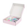 MEEDEE 100 Pack Pastel Rainbow Netural Elastic Hair Ties For