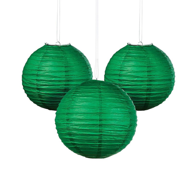 Green Hanging Lanterns (6 piece set) Party Decorations