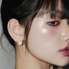 [D.Silver] Silver 925 Noer Pearl Earrings Silver / [D.Silver] 실버925 노에르 펄 귀걸이 실버