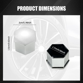 Lyxheth 20PCS Lug Nut Covers, Bolt Covers Caps, Auto Hub Screw Protector with Remover Tool, 21 mm Inner Hex Wheel Bolt Dust Caps Cover Decorative Car Accessories Universal for Most Cars