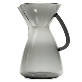 Ratio Glass Coffee Carafe | Coffee Server with Silicone Base & Silicone Heat Lid | Smoked
